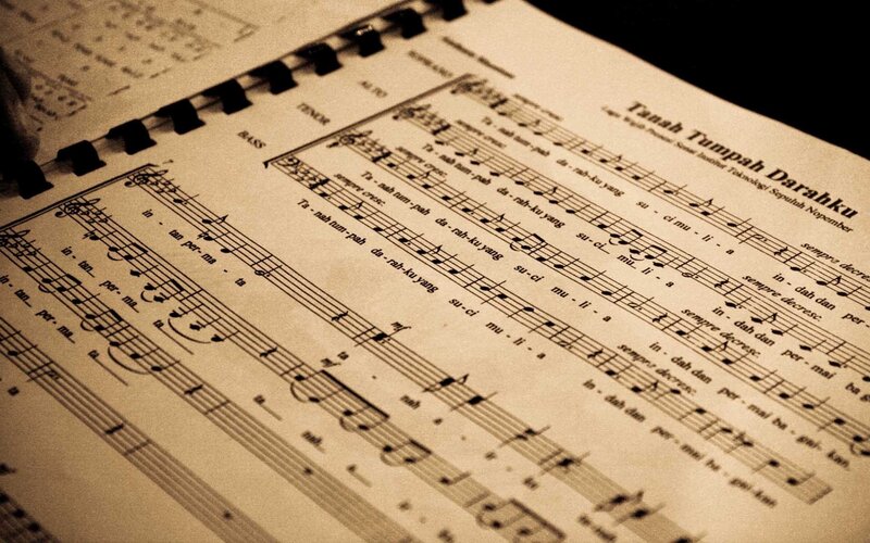Sheet music for Tanah Tumpah Darahku