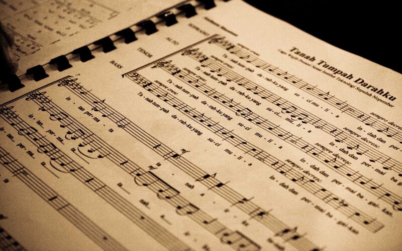 sheet music for Tanah Tumpah Darahku