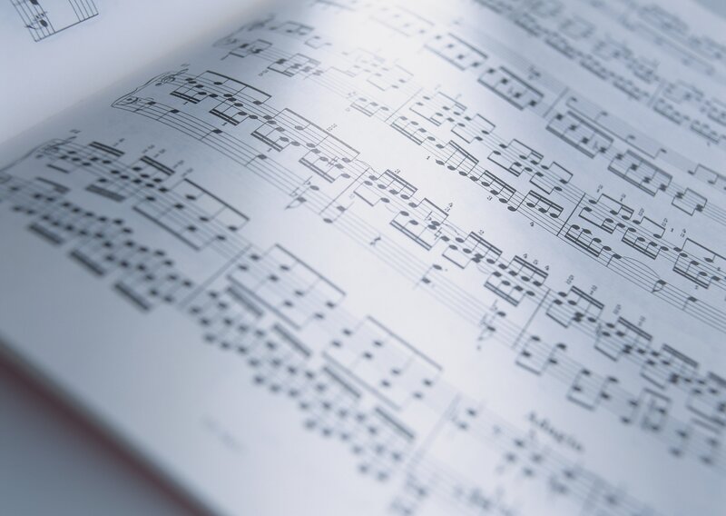 Sheet Music on Paper — White