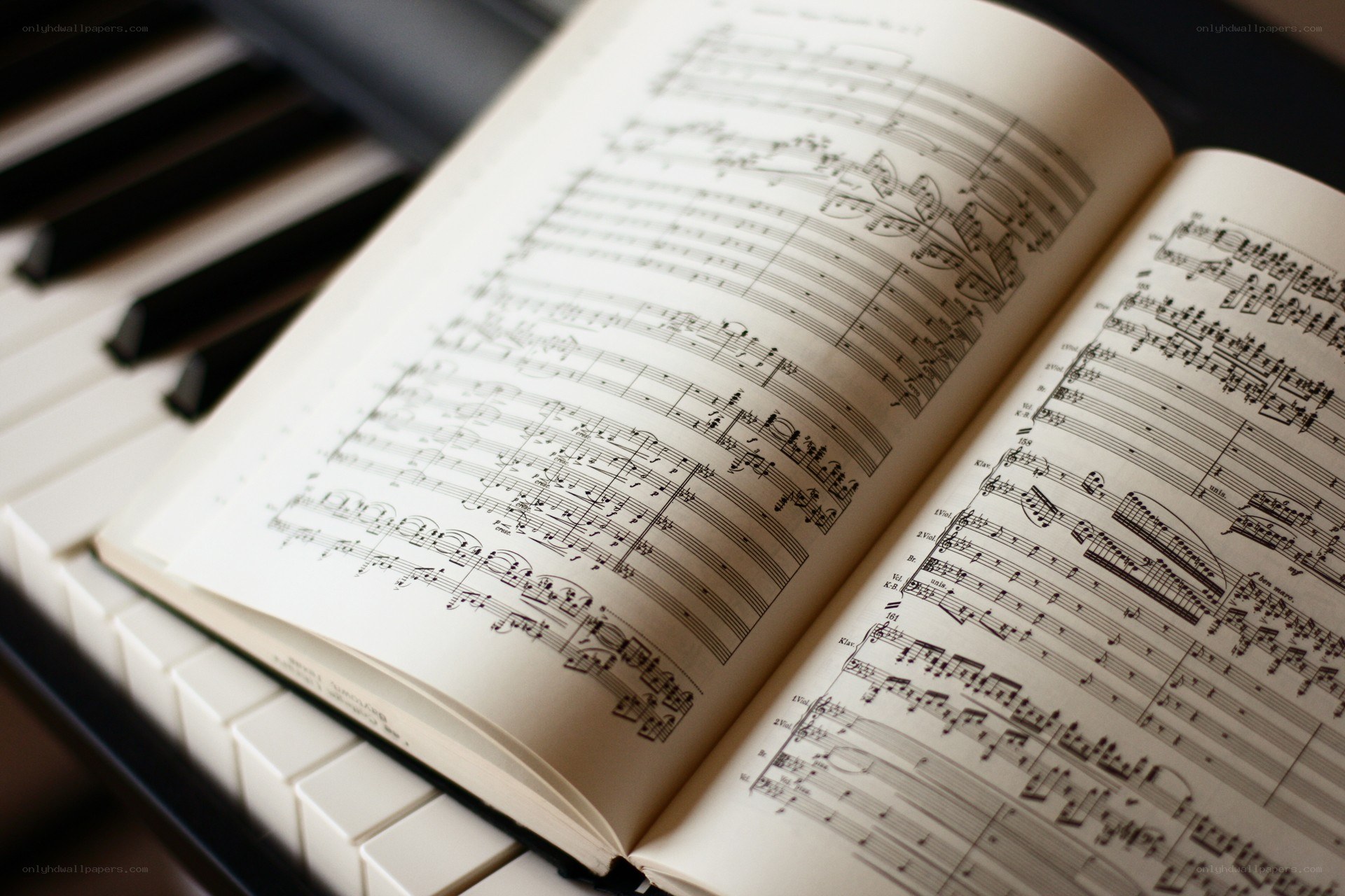 sheet music on piano keyboard