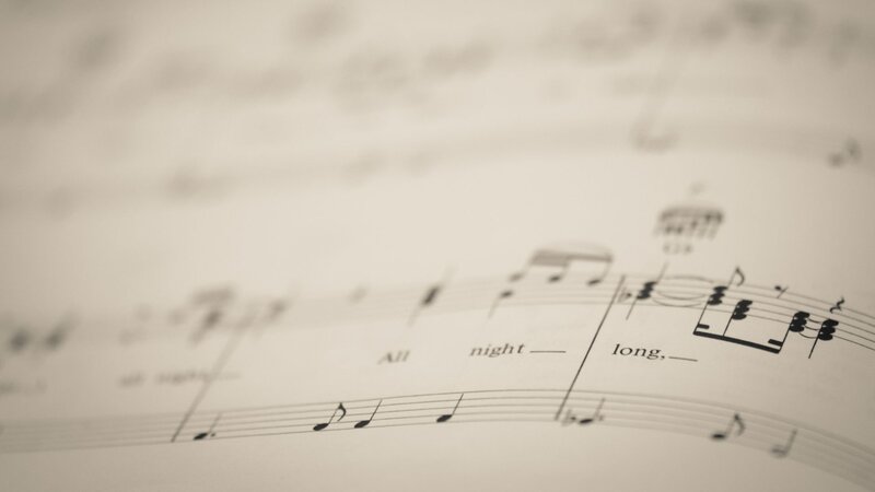 sheet music with lyrics