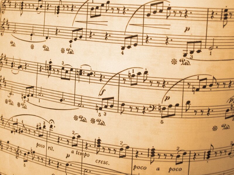 Sheet Music with Notes — Beige, Calm