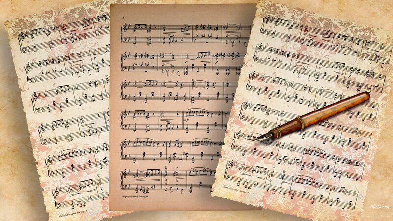 Sheet Music with Pen