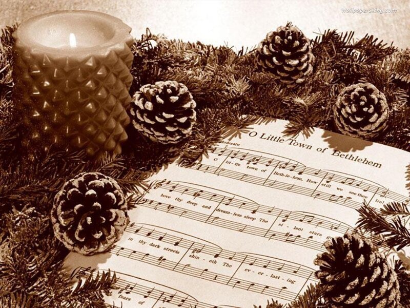 Sheet Music with Pinecones