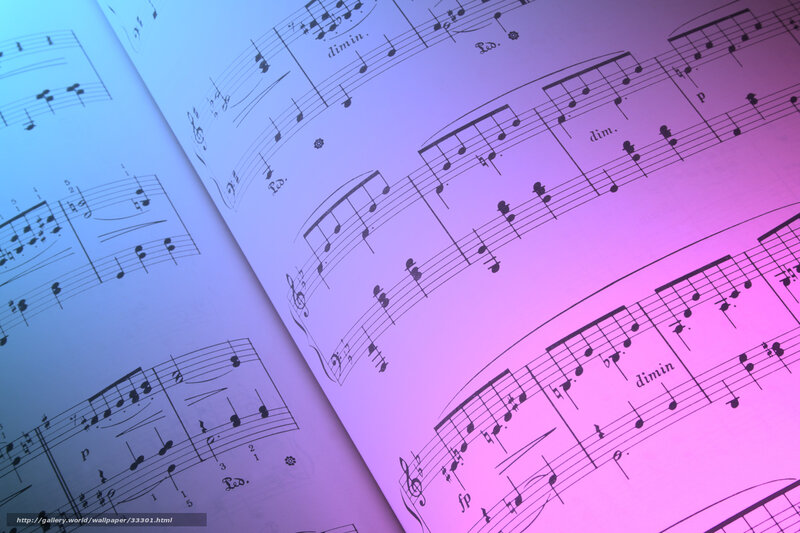 sheet music with purple lighting