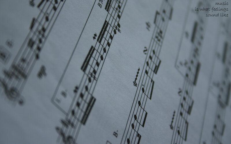 sheet music with quote