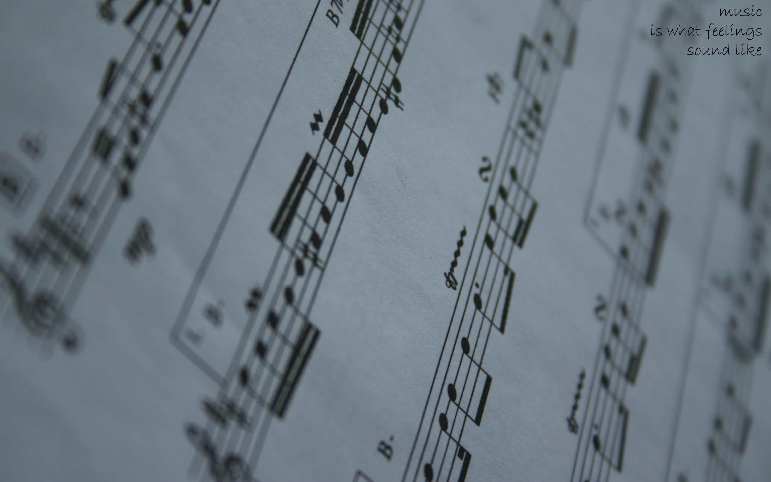 sheet music with quote