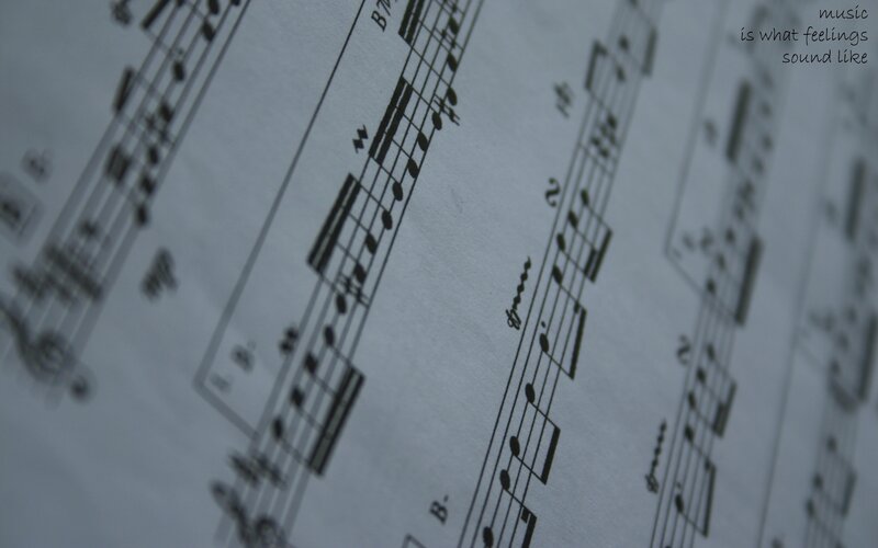 sheet music with quote