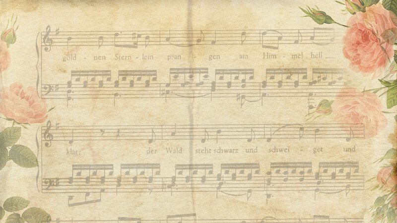 Sheet Music with Roses