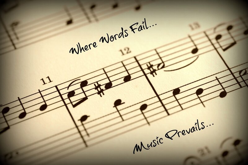 Sheet Music with Text — Beige