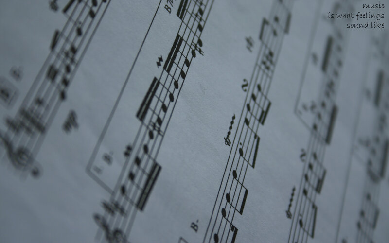 Sheet Music with Text