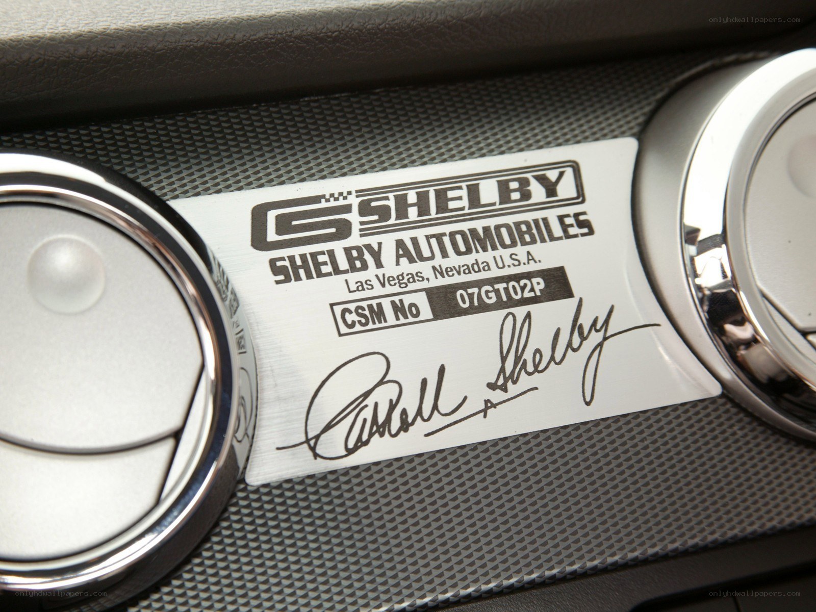 Shelby Automobiles plaque