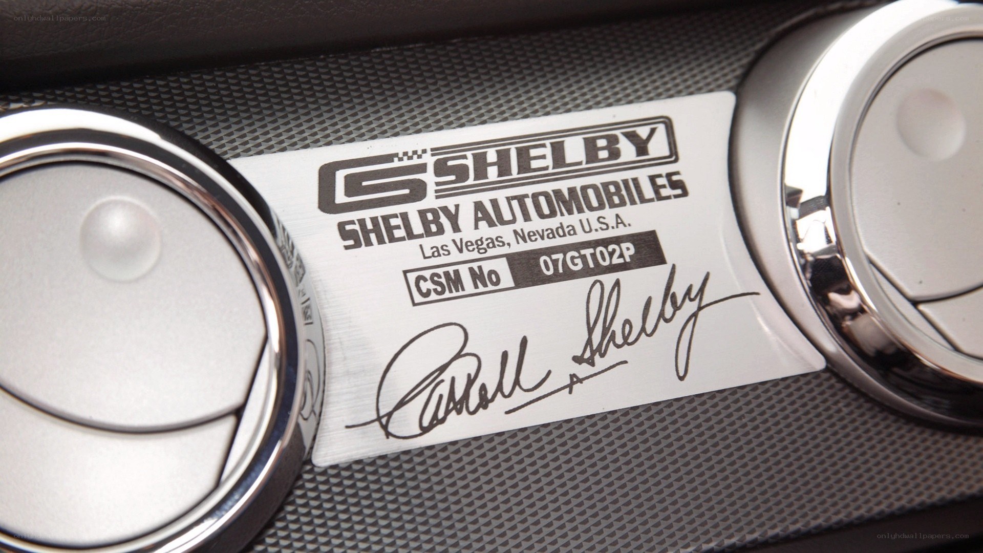 Shelby Automobiles plaque