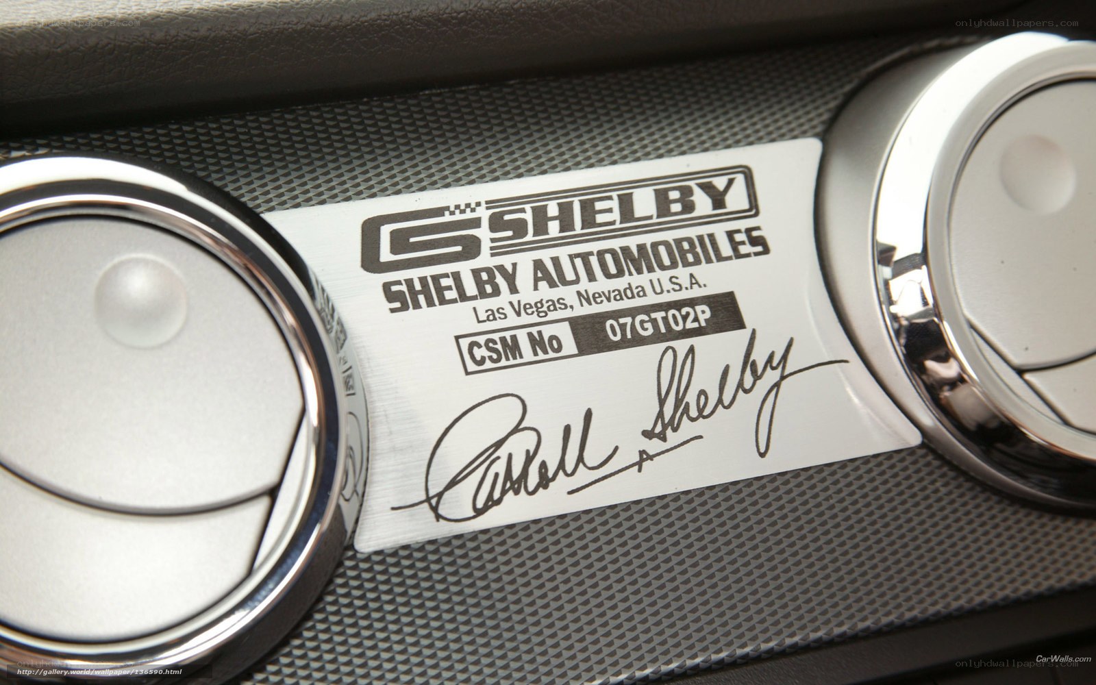Shelby Automobiles plaque