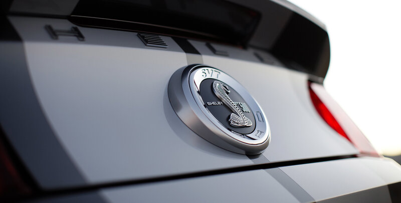 Shelby GT350 emblem close-up