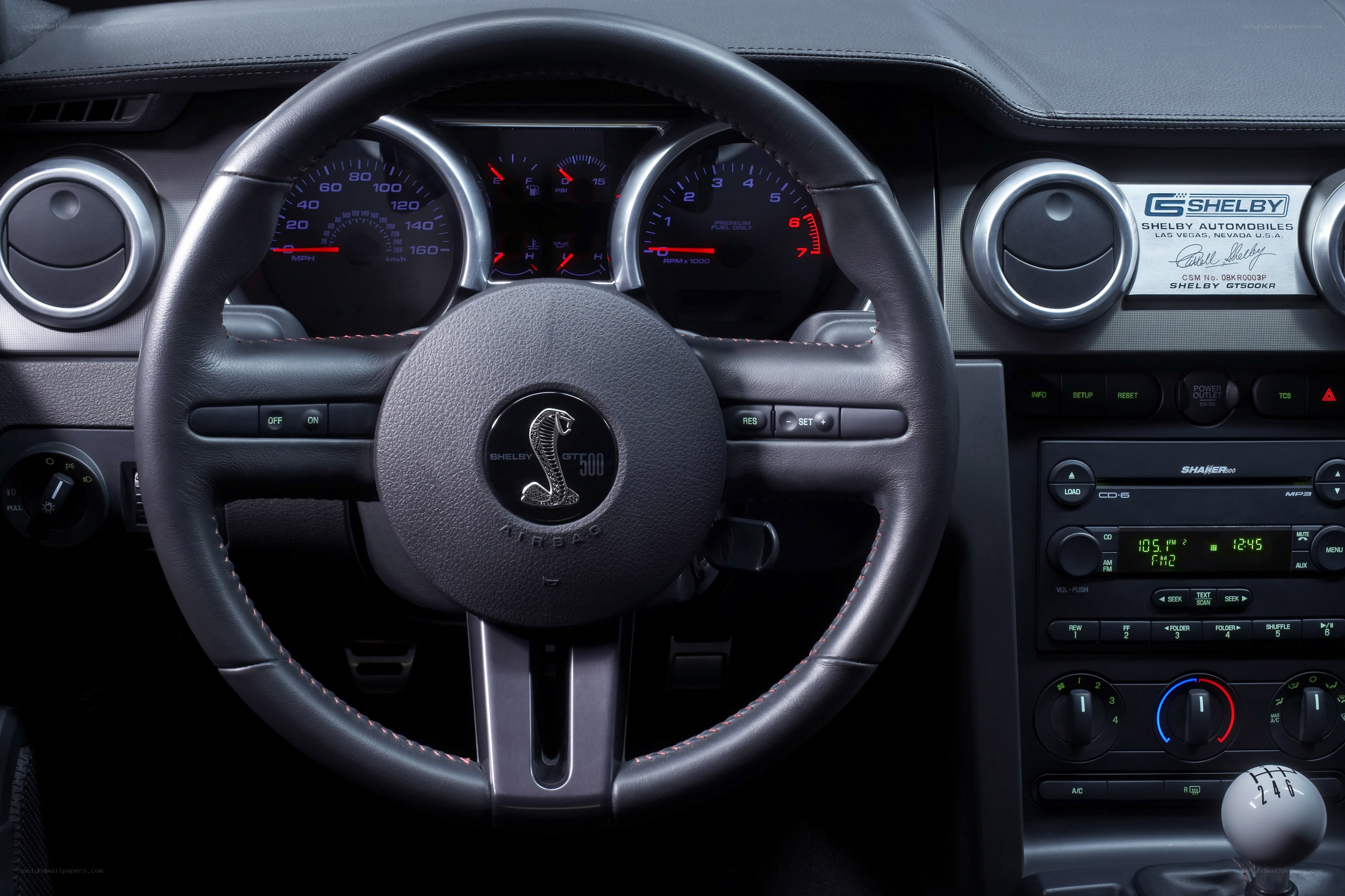 Shelby GT500 interior dashboard