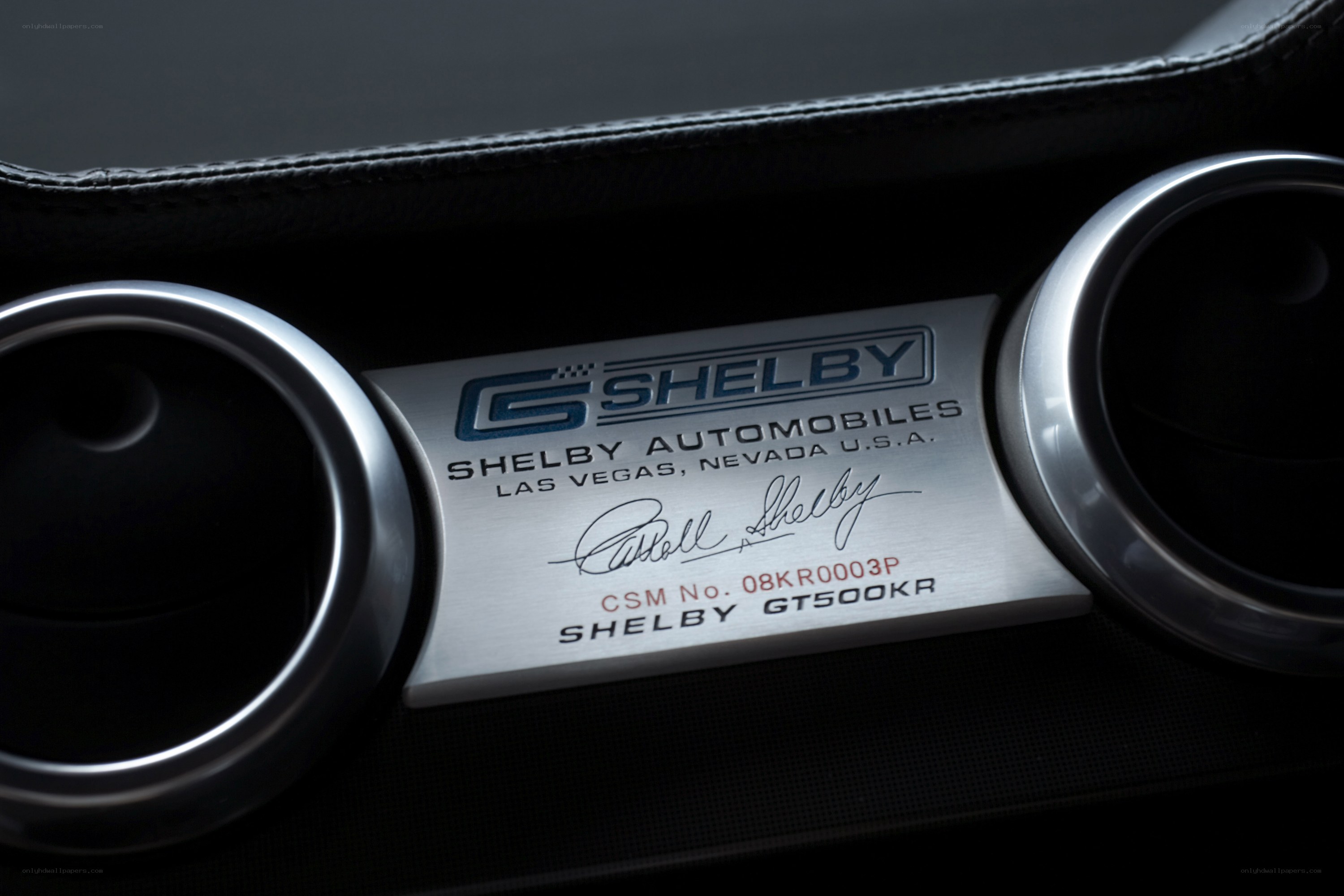 Shelby GT500KR plaque
