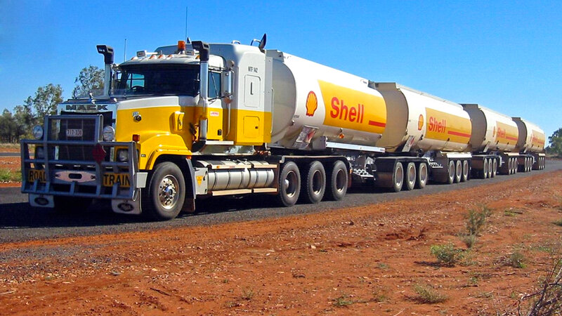 Shell Fuel Tanker Truck — Yellow