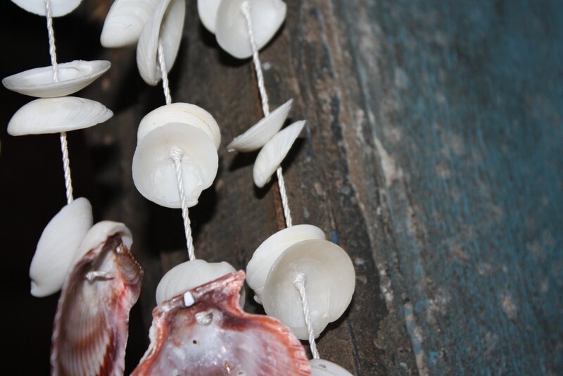 shell garland on string