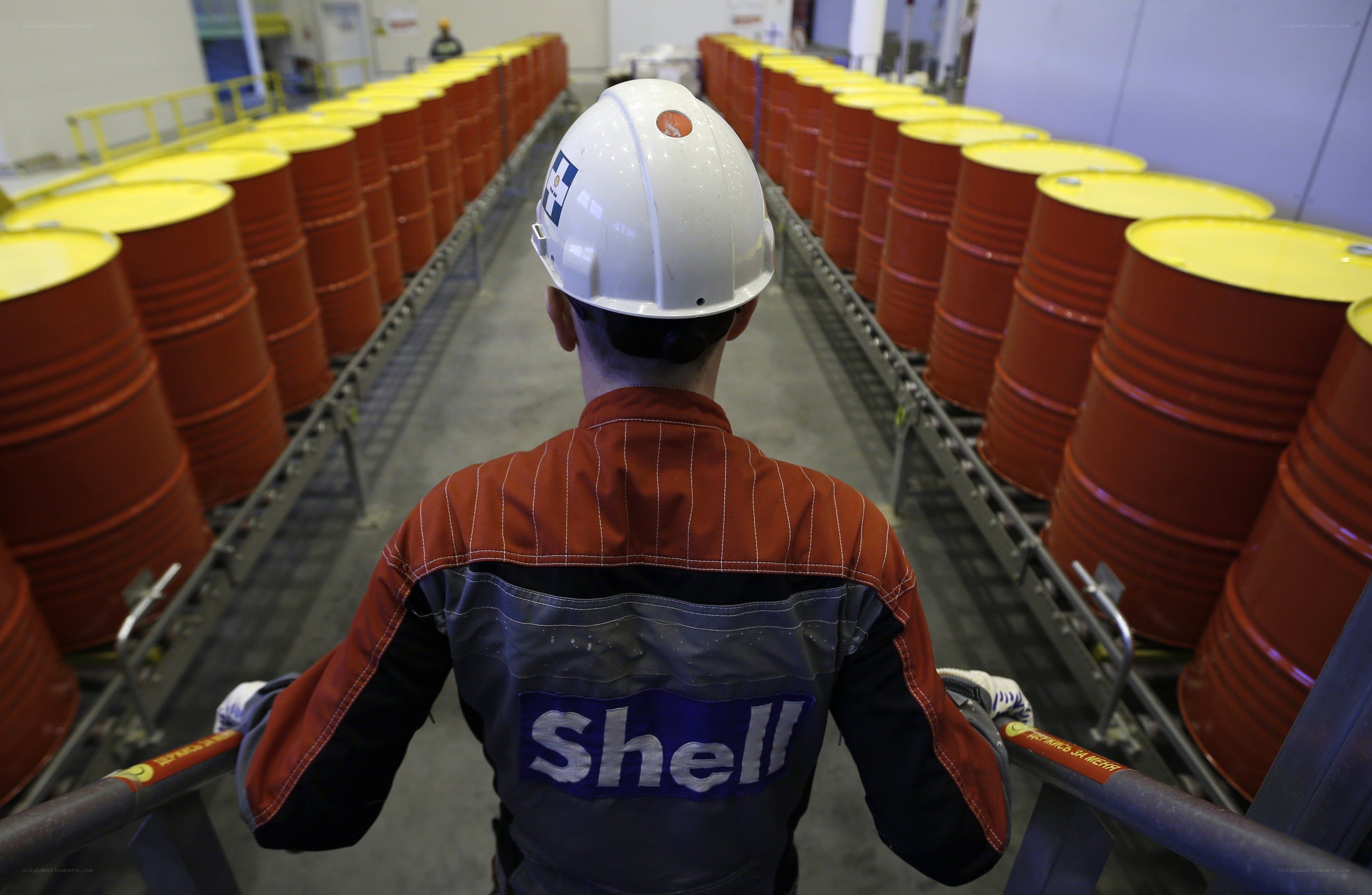 Shell worker in factory