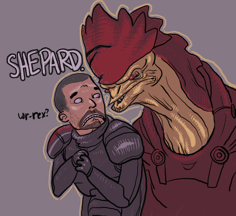 Shepard and a krogan