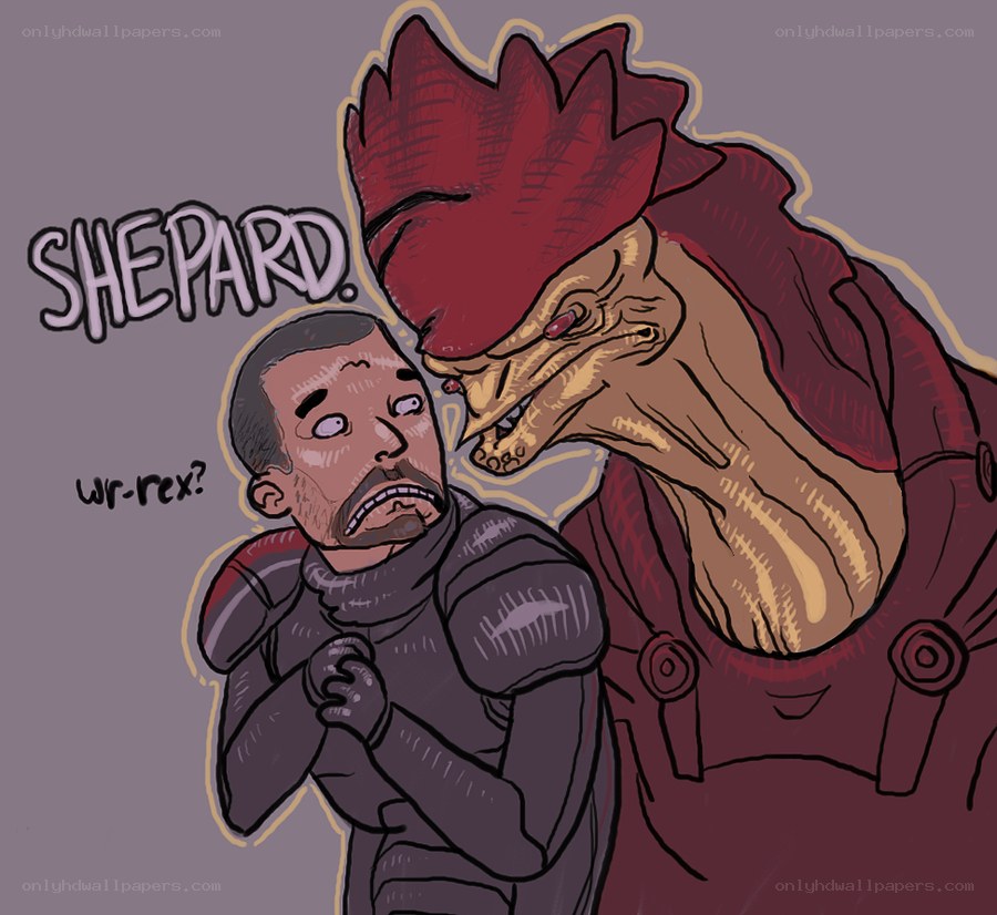 Shepard and a krogan