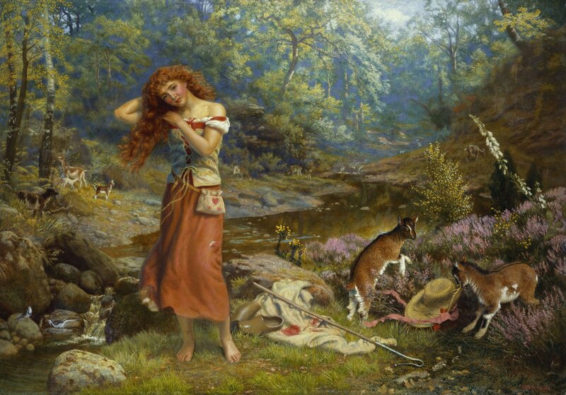 Shepherd Girl in Forest