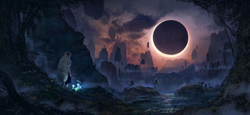 Shepherd with Glowing Sheep