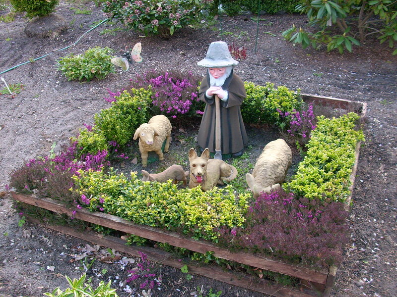 Shepherd with Sheep and Dog — Green