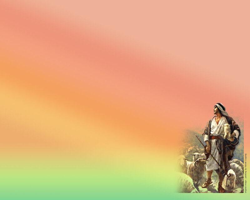 Shepherd with Sheep — Orange