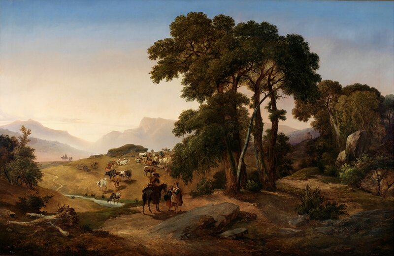 Shepherds with Cattle — Green