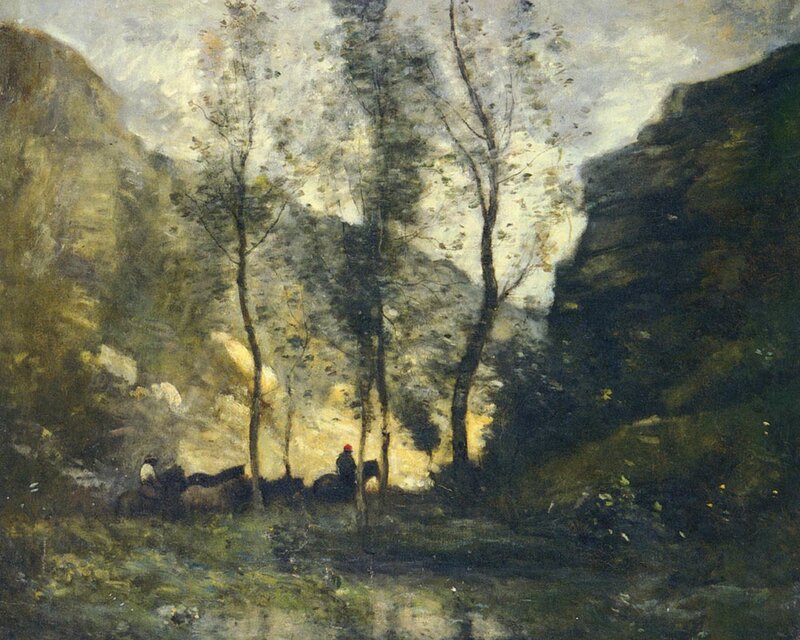 Shepherds with Sheep — Green