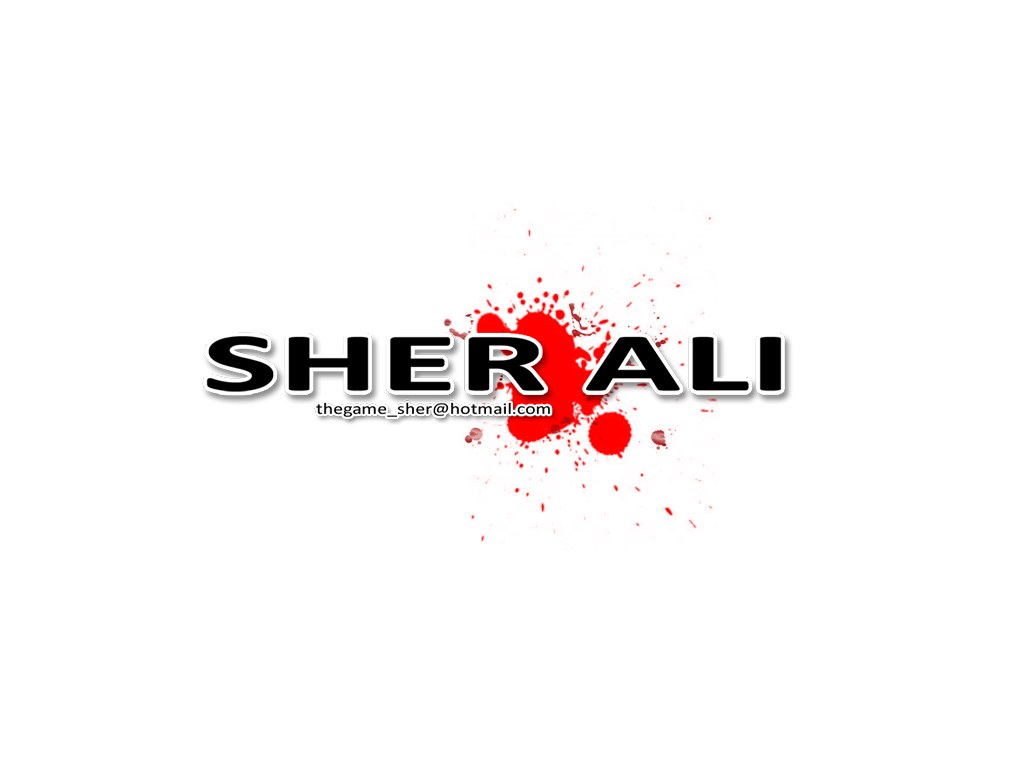 Sher Ali logo with blood splatter