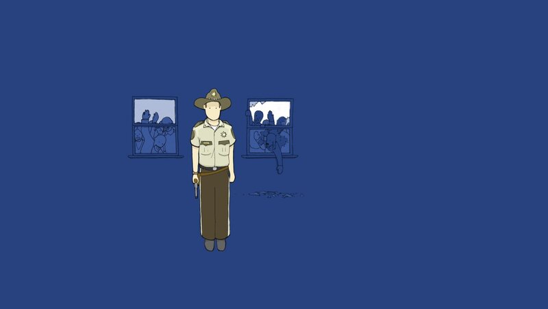 sheriff facing zombies