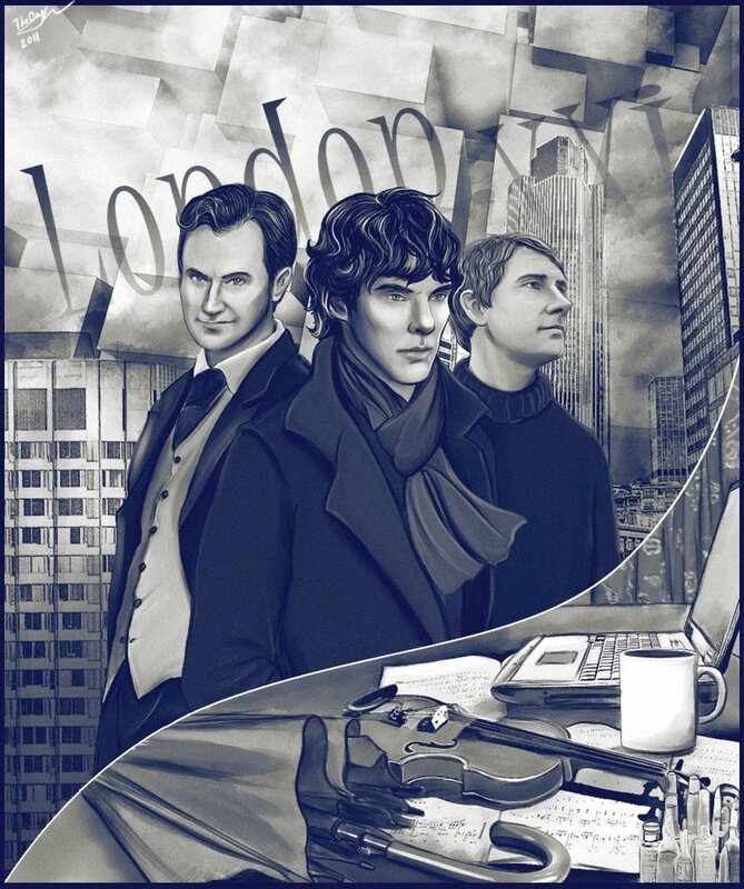 Sherlock Holmes and friends in London