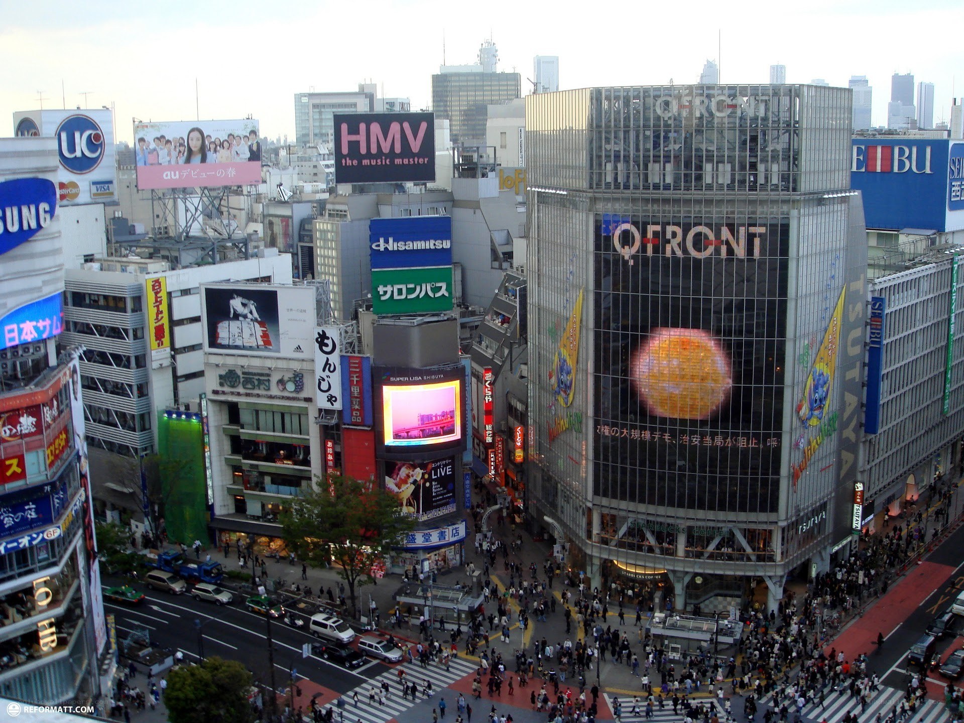 Shibuya crossing at dusk