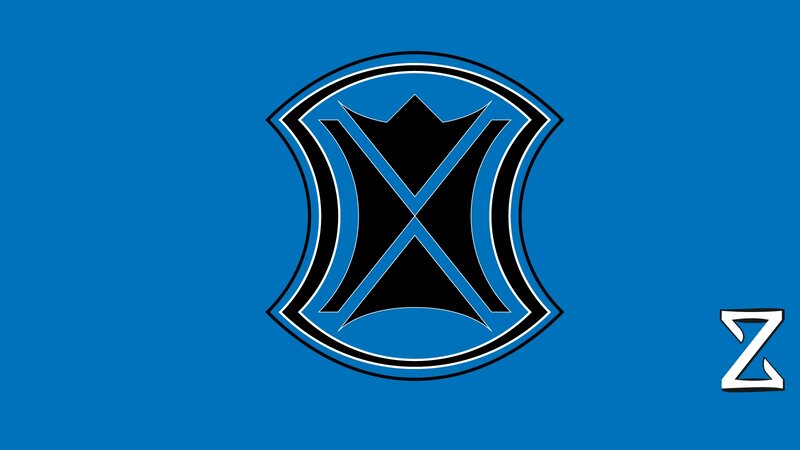 Shield Logo on Blue