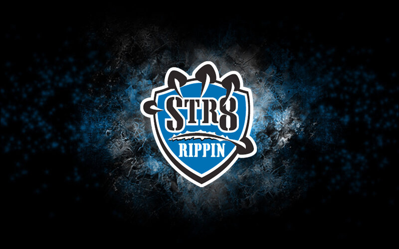 Shield Logo on Dark Background — Blue