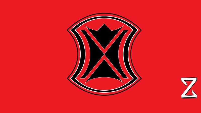 Shield Logo on Red