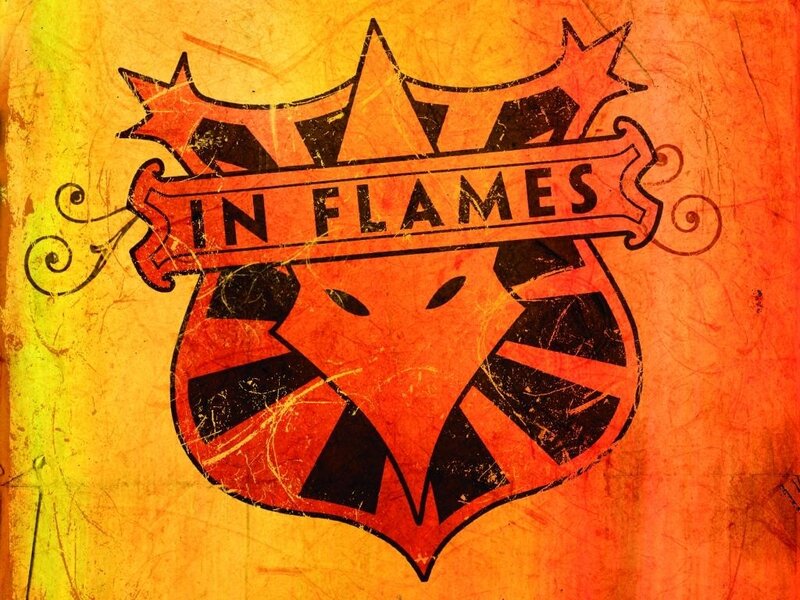 Shield with Flames — Orange