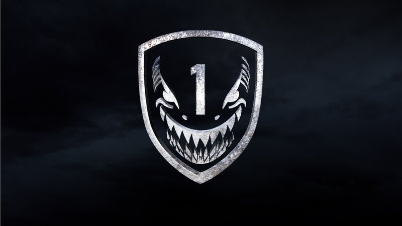 Shield with Number One — Black