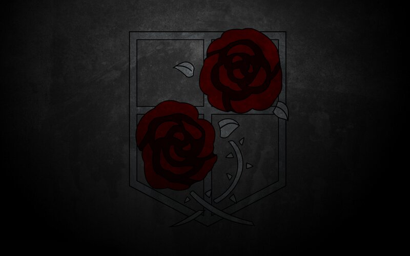 Shield with Red Roses
