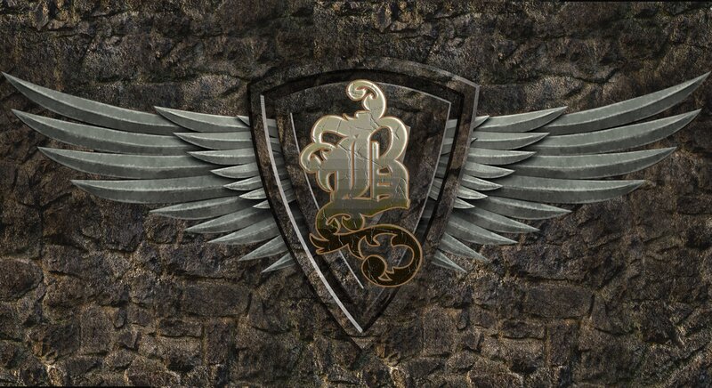 Shield with Wings Emblem — Gray