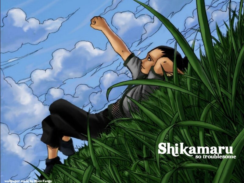 Shikamaru in the grass