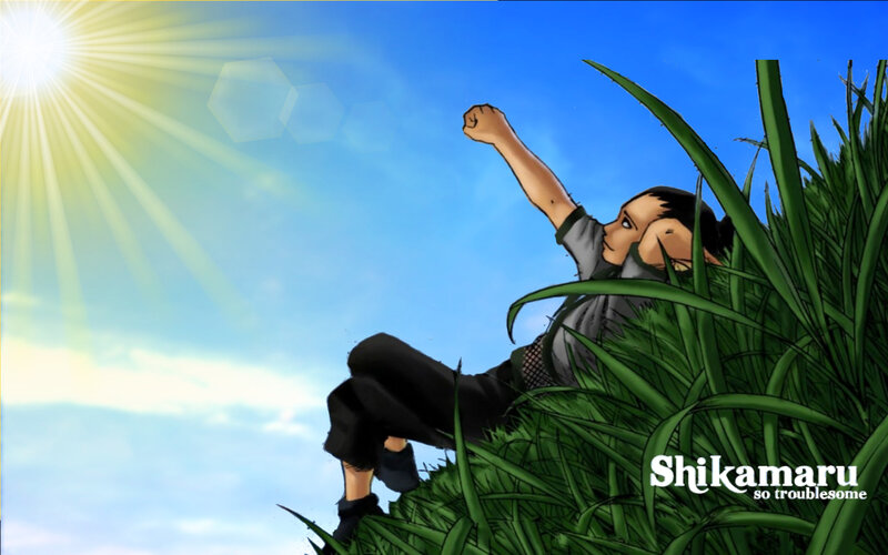 Shikamaru in the grass