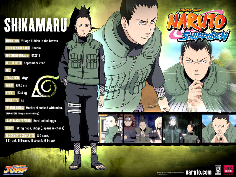 Shikamaru Nara character profile