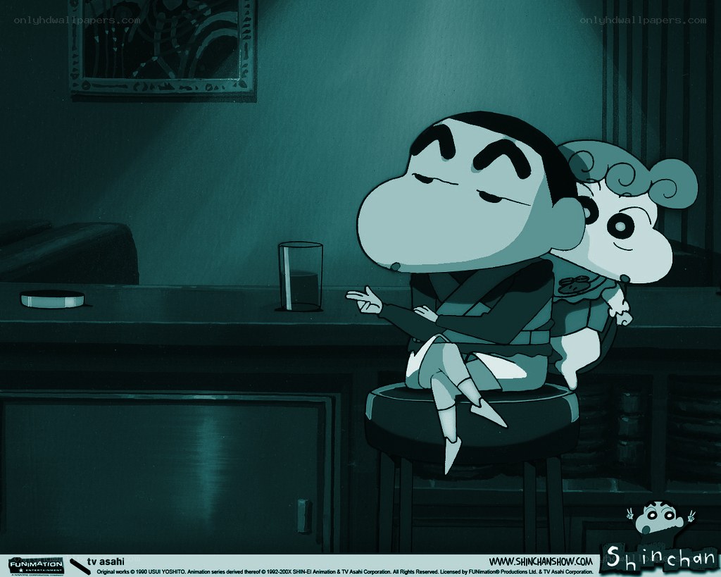 Shin-chan at a bar