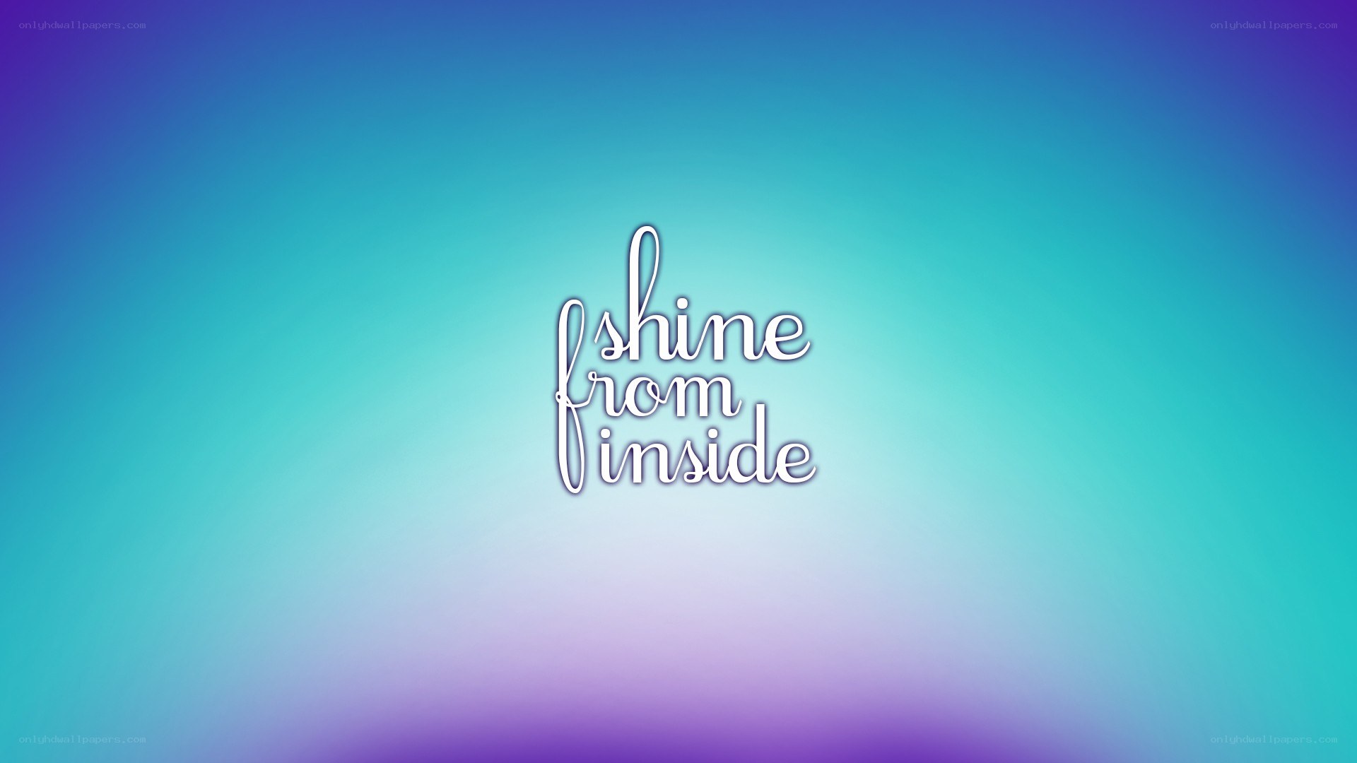 shine from inside text