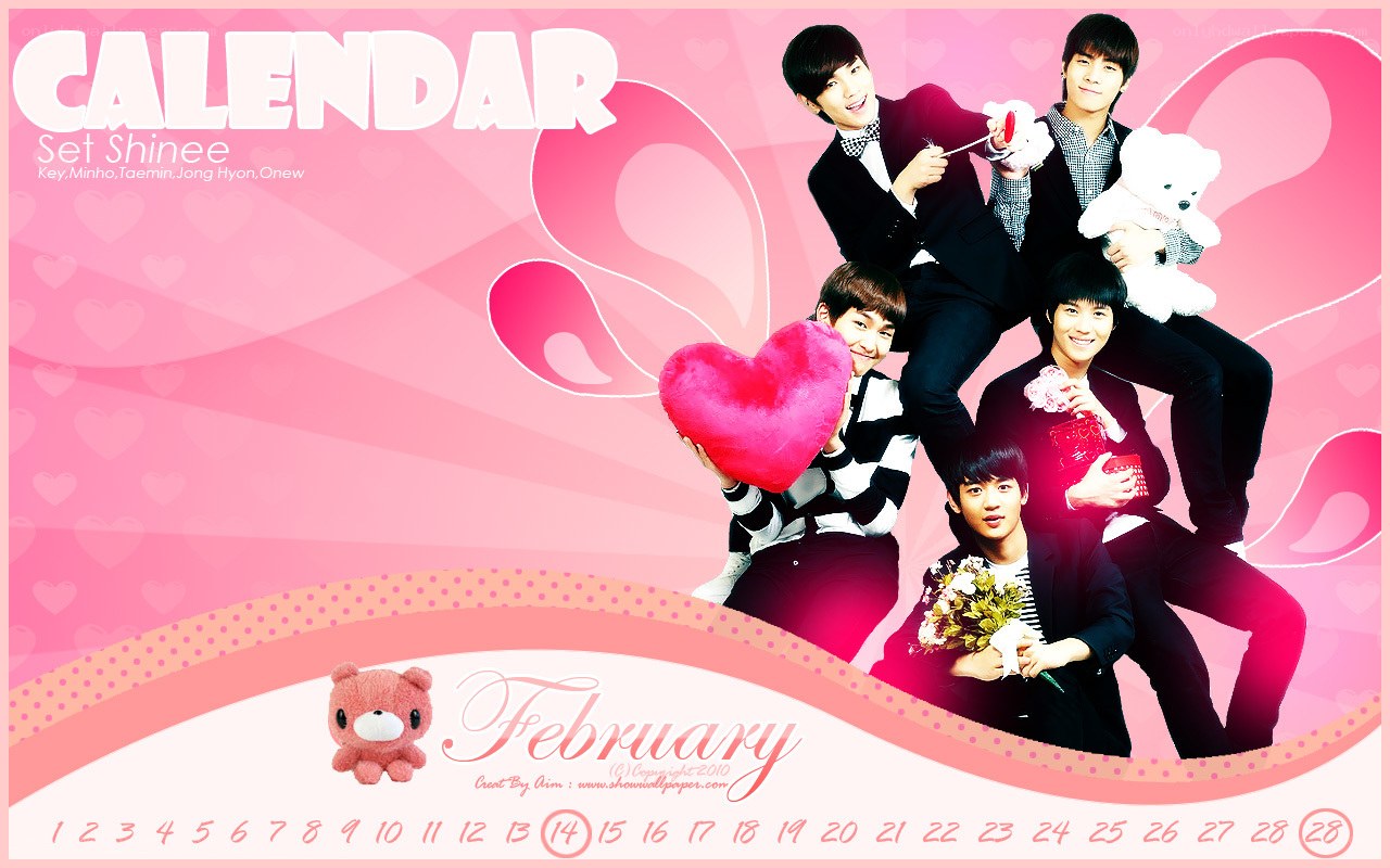 Shinee February calendar