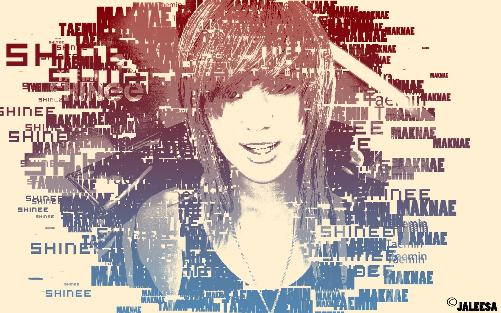 Shinee member collage art